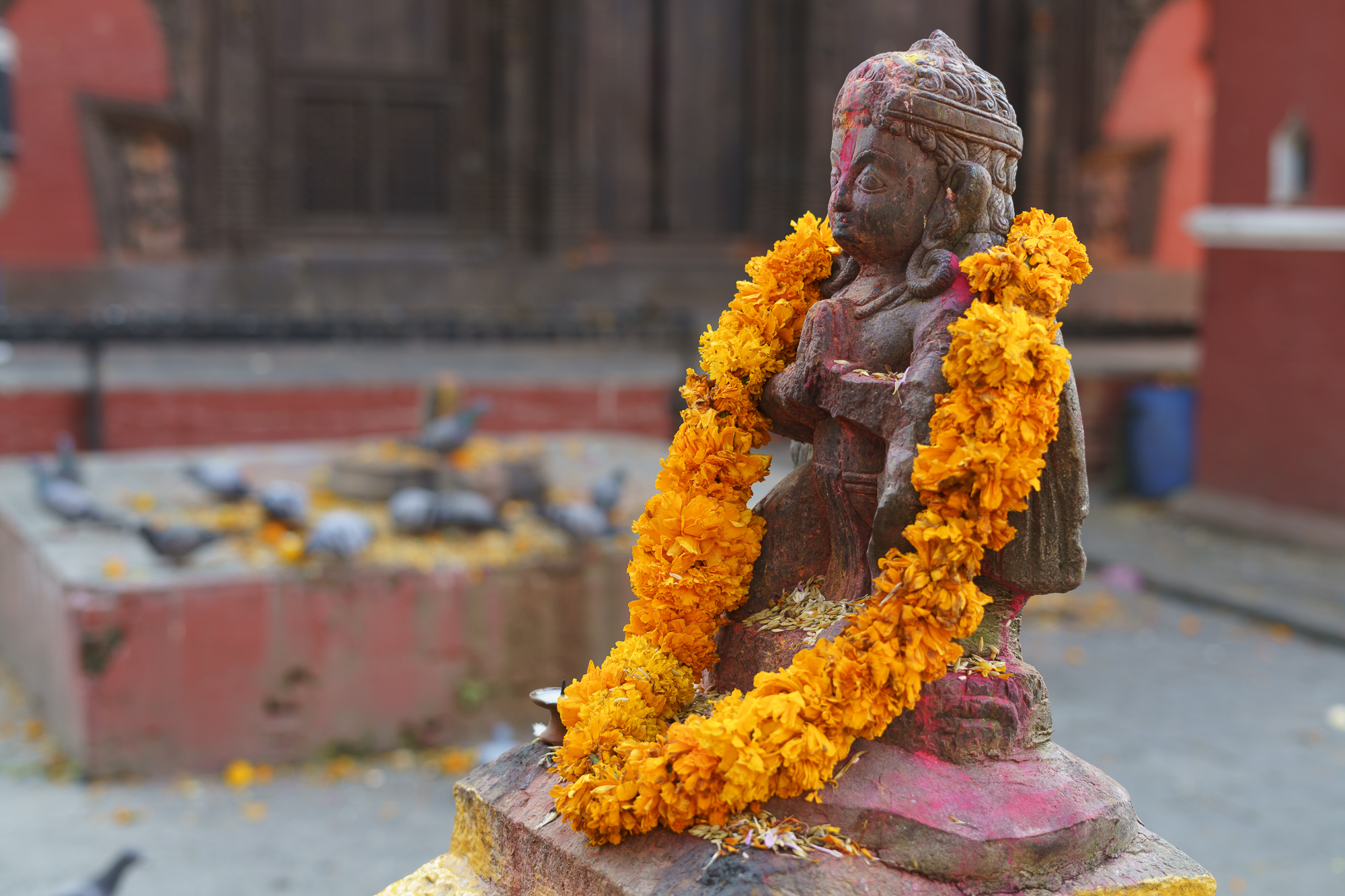 Vlaggen en slingers, gastvrijheid in Nepal